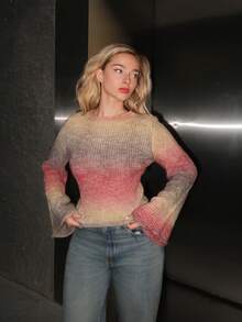 Turnttoni 女式毛衣 针织上衣 女式套头衫 女式秋装 万圣节 圣诞节 女式冬季毛衣 冬装 时尚上衣 返校季 女式套头衫 女式办公室服装 女式西部装 女式节日服装 波西米亚风外出上衣 女式秋装 渐变色毛衣 女式针织衫 - 彩色 - 查看 4