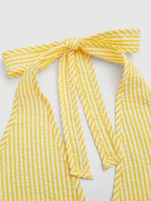 Sweetra 夏季休闲纹理条纹吊带背心和阔腿裤加大码女装两件套 - 彩色 - 查看 4