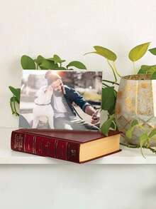 6个亚克力标牌架相框展示架透明纸张架桌面菜单架，适用于婚礼、办公室、餐厅；倾斜亚克力广告架，L型架，透明，情人节、婚礼、生日、装饰。 - 無色 - 查看 4