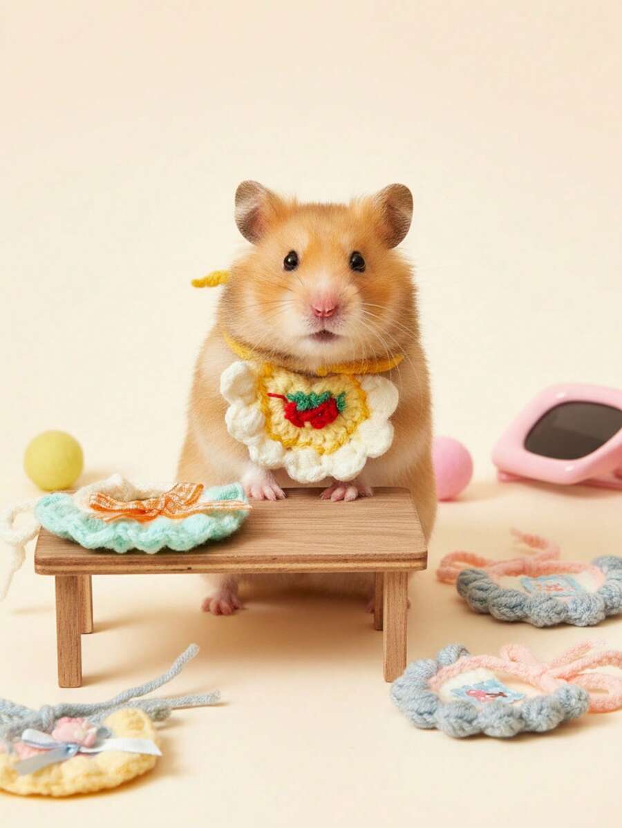 PETSIN 1pc Soft Breathable Skin Friendly Washable Adjustable Handmade Knitted Pet Collar Plaid Floral Cartoon Cherry Embroidered Bow Decor Macaron Morandi Color Cat Necklace Small Dog Scarf Bib Bandana Accessories For Christmas Pet Birthday Pet Owners Dog Cat Lovers Daily Wear Outdoor Walking Family Gatherings Photo Shooting Spring Summer Autumn Pet Fashion Handmade Pet Accessories Dog Jewelry Cat Collar Small Dog Accessories - Multicolor - View 1