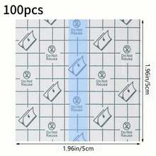 100 Pieces Of Waterproof Tape, Transparent Film Dressing Tape, Suitable For Showering, Swimming, Protection, And Post Tattoo Care - Blue - View 14