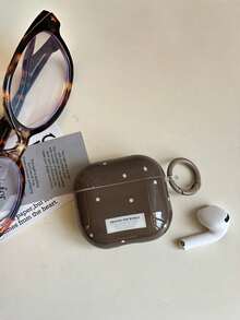 Cute Brown Polka Dot Pro Case With Strap, Cozy Autumn Winter Protective Cover Compatible With Apple Pro 2/Pro/3/4/2, Maillard Style Hanging Loop Earphone Case - Multicolor - View 11