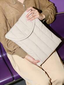 Joivida 粉色、绿色、白色三色电脑包，简约风格，兼容11英寸和13英寸MacBook，带笔记本电脑内袋 - 彩色 - 查看 16