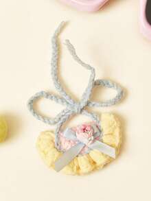 PETSIN 1pc Soft Breathable Skin Friendly Washable Adjustable Handmade Knitted Pet Collar Plaid Floral Cartoon Cherry Embroidered Bow Decor Macaron Morandi Color Cat Necklace Small Dog Scarf Bib Bandana Accessories For Christmas Pet Birthday Pet Owners Dog Cat Lovers Daily Wear Outdoor Walking Family Gatherings Photo Shooting Spring Summer Autumn Pet Fashion Handmade Pet Accessories Dog Jewelry Cat Collar Small Dog Accessories - Multicolor - View 10