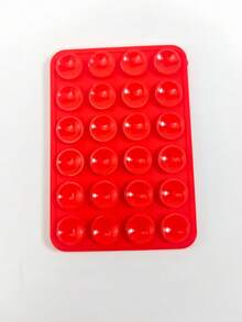 1个手机硅胶吸盘，带24个方形吸盘，双面硅胶吸盘手机支架，适用于手机壳、自拍、视频等多种场景。