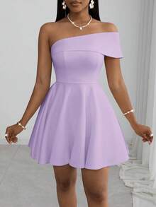 Slaydiva Rochie mini albă cu umeri goi, primăvară/vară 2025, nou-venită, pentru sezonul de nunți, festivaluri de muzică, petreceri, casual, cluburi, ocazii formale - A - Mov Mov - Vizualizare 8