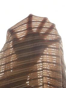 VENTUSAIL 男士成熟休闲纹理 Polo 衫 - 杏色 - 查看 8