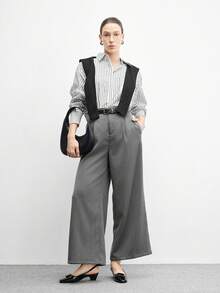 CUCCOO BIZCHIC Black Square Toe Backless Mid-Heel Buckle Strap Women Shoes - Black - View 4