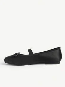 CUCCOO CHICEST Women's Flat Slip-On Shoes, Mesh Embroidery Square Toe Mules, Elegant & Charming Style - Graphite Black - View 4
