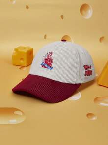 TOM & JERRY X SHEIN 女士棒球帽 - 紅白色 - 查看 1
