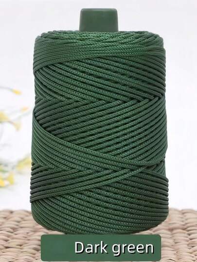 1 rollo de cuerda trenzada y retorcida de colores, cordón hueco para manualidades DIY, accesorios para bolsos hechos a mano, cinturones con cordón, decoración, hilo de polipropileno, hilo para ganchillo, hilo para bolsos hechos a mano, cojines, sombreros, hilo de poliamida de unicolor moderno para DIY