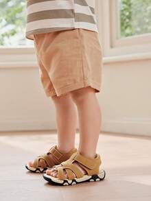 Cozy Pixies 1 Pair Summer Baby Sandals, Soft & Comfortable Functional Shoes, Toddler Boys Sandals - Brown - View 2