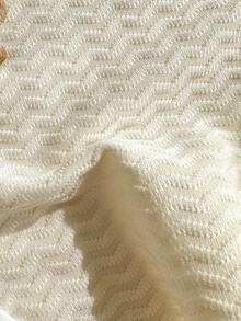 SHEIN Teen Girls Vacation Apricot Halter Neck Tankini With Seashell Embroidery Polyester Mid Waist Swimsuit - Apricot - View 6