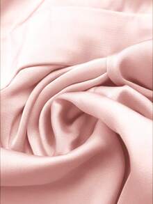 SHEIN Franclia Women's Wine Red Heavy Satin Sleeveless Dress, Retro Square Neck, Waist-Slimming With Three-Dimensional Pleats, Asymmetric Hem, High-End Luxury Cocktail & Date Dress, Slim-Fit Short Dress With Draping Texture - Pink - View 3