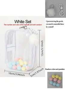SHEIN Tas Penyimpanan Display, Kantong Anti Debu Transparan untuk Boneka Monster yang Elegan, Organizer PVC Portabel & Tahan Air dengan Gantungan Kunci untuk Boneka, Mainan, Kabel, Ideal untuk Hadiah Ulang Tahun/Natal (Boneka Tidak Termasuk) - MultiWarna - View 20