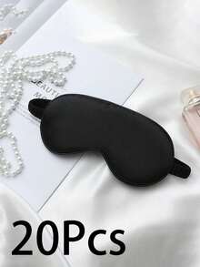每包20只，颜色包括黑色、香槟色、灰色、粉色、绿色、蓝色和深绿色。采用双面透气丝滑面料，并带有香味，有效缓解眼部疲劳。非常适合女孩午睡时佩戴，轻柔呵护，不会过紧。 - 彩色 - 查看 17