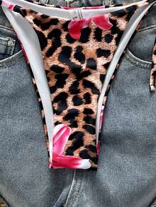 Swim Mod Women's Printed Tankini Swimsuit Set, Sweet Vacation Casual Elegant Style - Multicolor - View 5