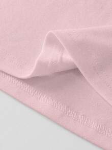 SHEIN Sweetro Women's Summer Slim Fit Asymmetric-Shoulder T-Shirt, Cocktail Orange Italian Beach VENETO Basic Asymmetric-Shoulder Pink Top Tee - Pink - View 3