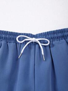 Manfinity Swimmode 印花纽扣短袖衬衫和短裤沙滩套装 - 彩色 - 查看 7