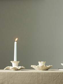 Madebyblanc 1 chiếc chân nến gốm hình hoa sen, chân nến hình hoa sen, dùng để bàn làm việc, bàn cà phê, trang trí bữa tối lãng mạn, vật trang trí sang trọng, dụng cụ xông hương, thích hợp cho các bữa tiệc lễ hội. - Nhiều màu - Xem 3