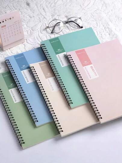 4 Packs A5 B5 Spiral Notebook Set 60 Sheets Each Multi Color Covers Coil Binding Writing Journal For School Office Notes Teacher Graduation Gift Idea