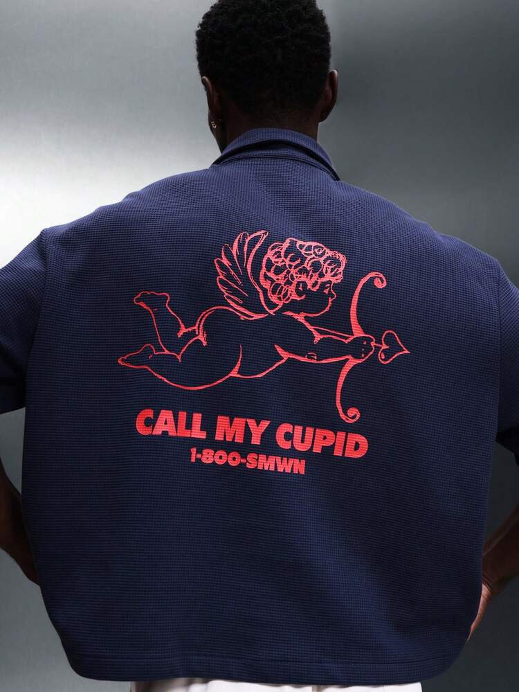 Kurzarmhemd mit Amor-Rückenprint zum Valentinstag
