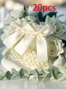 20pcs/10pcs/1pc Organza Bags With Bow, Transparent Organza Bags, Organza Bags With Bow, Transparent Organza Bags, 3.9x4.7 Inch Jewelry Pouches, Rose Drawstring Bags, Wedding Favor Bags, Party Favor Bags, Green Party Bags, Bachelorette Party Decor, Bachelorette Party Favors, Bachelorette Party, Bridal Shower Favors, Wedding Guest Favors= - Multicolor - View 14