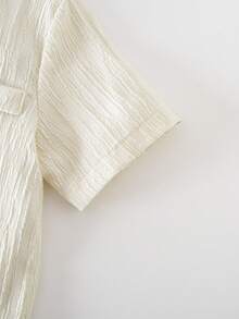 SHEIN 男童贴花前扣休闲短袖衬衫 - 彩色 - 查看 5