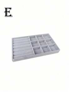 Fashion Ring Box Stud Earrings Ornament Storage Box Without Lid Dust, Simple Jewelry Display Storage Tray For Home, Gift For Valentine's Day - Grey - View 24