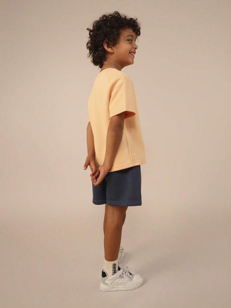 Graphic Tee And Shorts Set