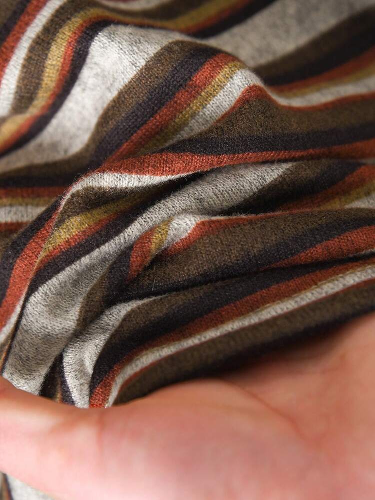 Rusticease 2 piezas Conjunto de top de manga larga y pantalones de punto texturizado casual para mujer - Multicolor - Añade 7