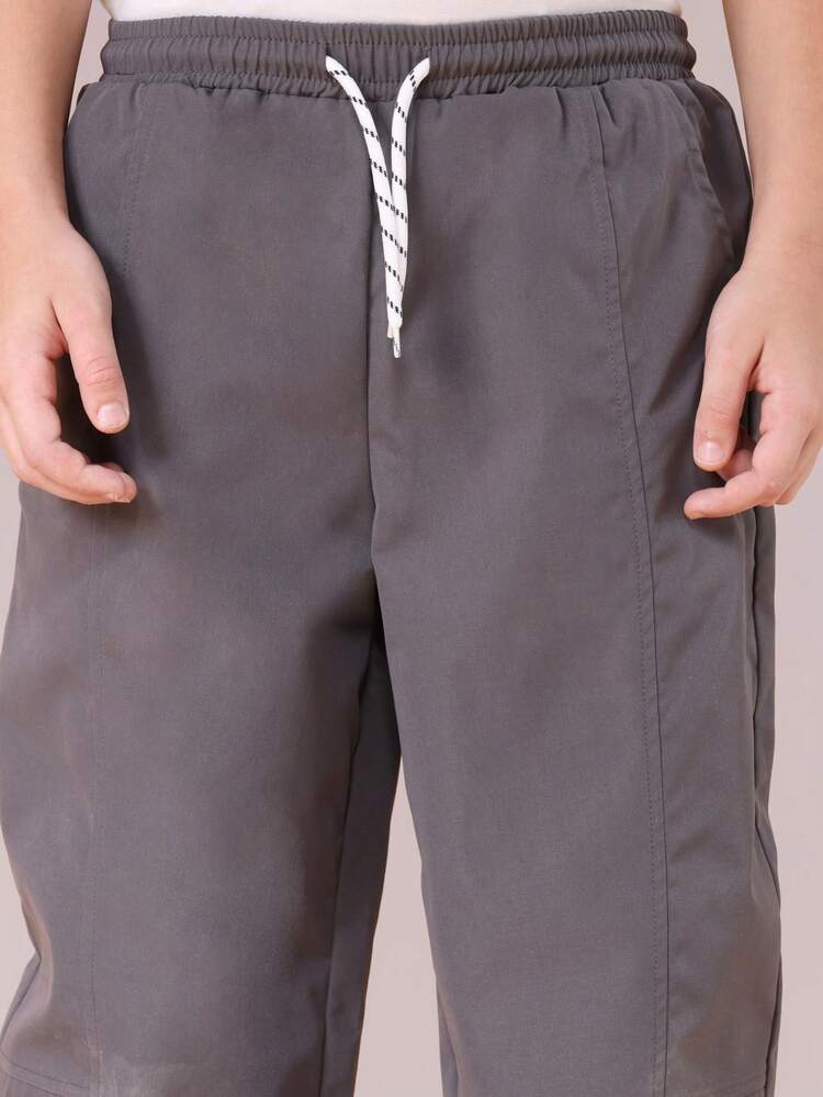Lässige Hose mit Kordelzug und weitem Bein
