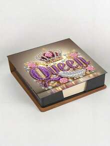 1Pc Diy 5d Diamond Painting Set - Nine-Grid Mandala Pattern Notebook And Memo Box - Unique Handmade Gift, Diamond Art Set, Irregular Circle, A Unique Handmade Gift For The Office And Home Desk.