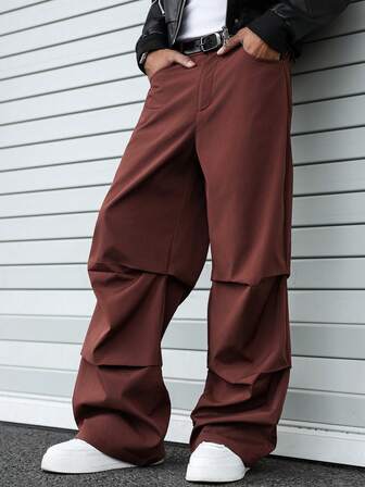 Pantaloni cargo slim fit da uomo con più tasche, di colore unito, adatti per primavera/estate, spiaggia, vacanza, pendolarismo, palestra, attività all'aperto, casual, fitness, jogging, gamba dritta, moda streetwear, autunno