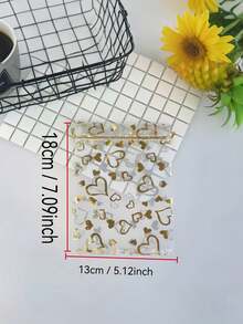 50/100pcs Heart-Shaped Multi-Colored Gauze Bags, Gift Wrapping Bags, Gift Bags, Household Daily Necessities, Nylon Storage Bags, Holiday Party Supplies, Wedding Supplies, Gift Decoration Wrapping, Small Packaging Bags - White - View 8