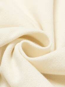 SHEIN GraphicGems 少女休闲简约小熊印花长袖宽松毛衣，适合秋冬季上学、休闲活动穿着 - 白色 - 查看 7