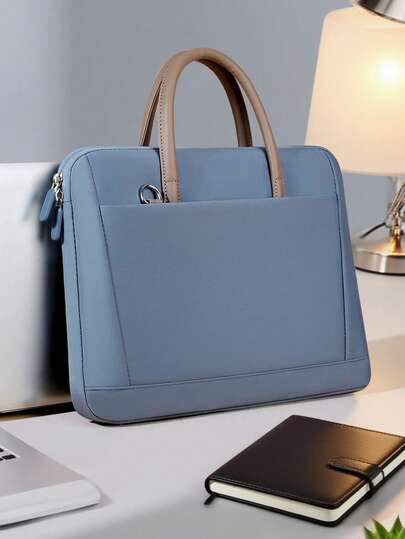 1pc Shoulder Portable Laptop Bag Conference Waterproof Portable Briefcase Back To Schoo