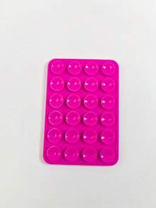 1个手机硅胶吸盘，带24个方形吸盘，双面硅胶吸盘手机支架，适用于手机壳、自拍、视频等多种场景。