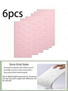 3D立体自粘XPE泡沫墙纸，防水防潮仿皮纹理，床头防撞软包自粘墙贴，可重复使用和裁剪，适用于卧室和客厅墙面装饰，具有隔音和加厚墙面的功能。 - 彩色 - 查看 14