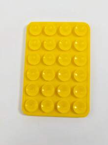 1个手机硅胶吸盘，带24个方形吸盘，双面硅胶吸盘手机支架，适用于手机壳、自拍、视频等多种场景。