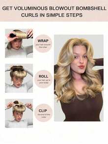 5件套/4件套/3件套发型设计套装+睡帽，免加热卷发器，方便实用，卷发工具，橡皮筋卷发器，睡眠发型设计工具，女士泡沫卷发器 - 酒紅色 - 查看 4