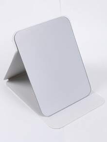 1pc Portable Makeup Mirror, PU Leather , Foldable, Travel Mirror, Suitable For Gifts, Travel Essentials, Makeup Essentials, Easy To Store Christmas, Suitable For Holiday Gifts - White - View 11