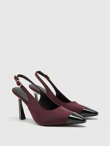 CUCCOO BIZCHIC Women's Fashion Open Toe Stiletto High Heel Shoes, Suitable For Commuting, Dating, Parties, Festivals And Various Occasions Valentine's Day - Burgundy - View 7