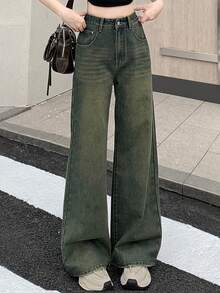 DAZY Women's Loose Casual Distressed Street Style Jeans - Black - View 3