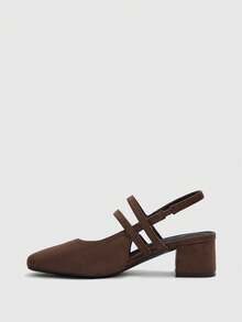 CUCCOO BIZCHIC Women's Classic Chocolate Brown Lace-Up Low Heel Shoes, Essential For All Seasons Globally Valentine's Day - Chocolate Brown - View 10
