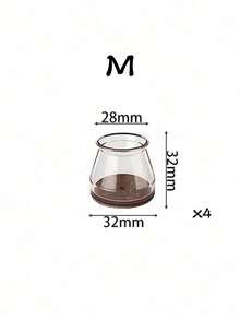 Round-Chair Leg Floor Protectors, Furniture Pads For Hardwood Floors, Furniture Sliders For Chair Legs, Rectangle Floor Protectors For Chairs, Silicone Chair Leg Caps Cover,Effectively Protect The Floor And Table Legs - Transparent brown - View 11