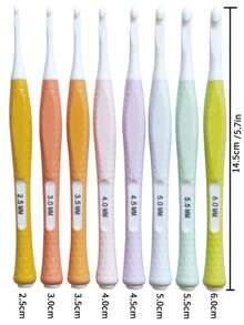 8 Pcs Colorful Crochet Hooks Abs New Resin Candy Soft Handle Crochet Set Comfortable Grip 2-6mm For Fun Crafting Halloween Decor, Back To School Living Room Decor Fall Decor,Christmas Decorations ,Fall Decor,Christmas Decorations Boys Backpack, Halloween, Backpack School. Clear Backpack, School, Halloween Costume. - Multicolor - View 6