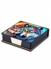 1Pc Diy 5d Diamond Painting Set - Nine-Grid Mandala Pattern Notebook And Memo Box - Unique Handmade Gift, Diamond Art Set, Irregular Circle, A Unique Handmade Gift For The Office And Home Desk.