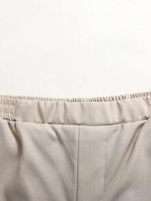 Teen Girl Bow Decor Sleeveless Shirt And Wide Leg Pants Casual Outfit