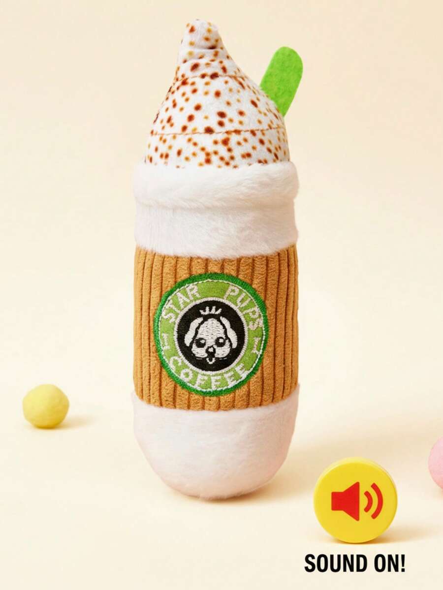 PETSIN Dog Toy Milk Tea Cup Shaped Pet Squeaking Sound Toy, Suitable For Small And Large Dogs To Clean Teeth, Small Dogs To Chew Sound Toy, Pet Supplies - Multicolor - View 1